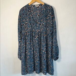 Umgee Baby Doll Midi Patterned Dress